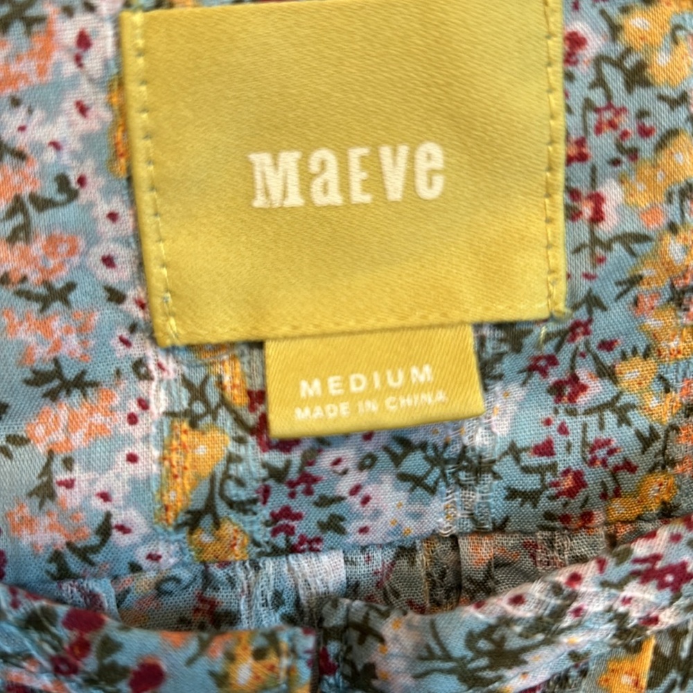 Maeve Multi-Color Pintuck Button Front Blouse - Picture 4 of 8